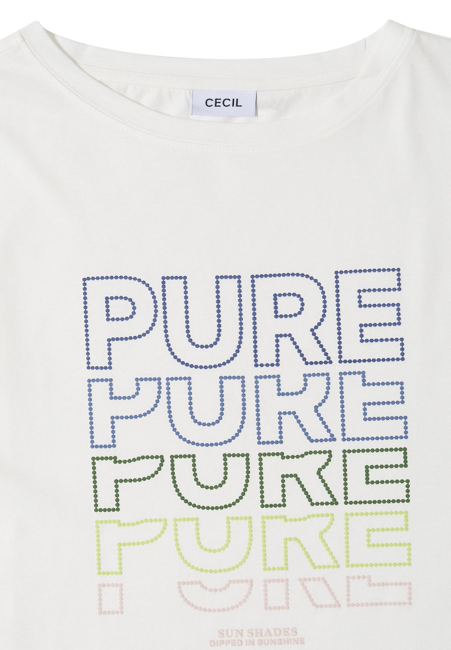 T-Shirt mit Boat Neck und Frontprint