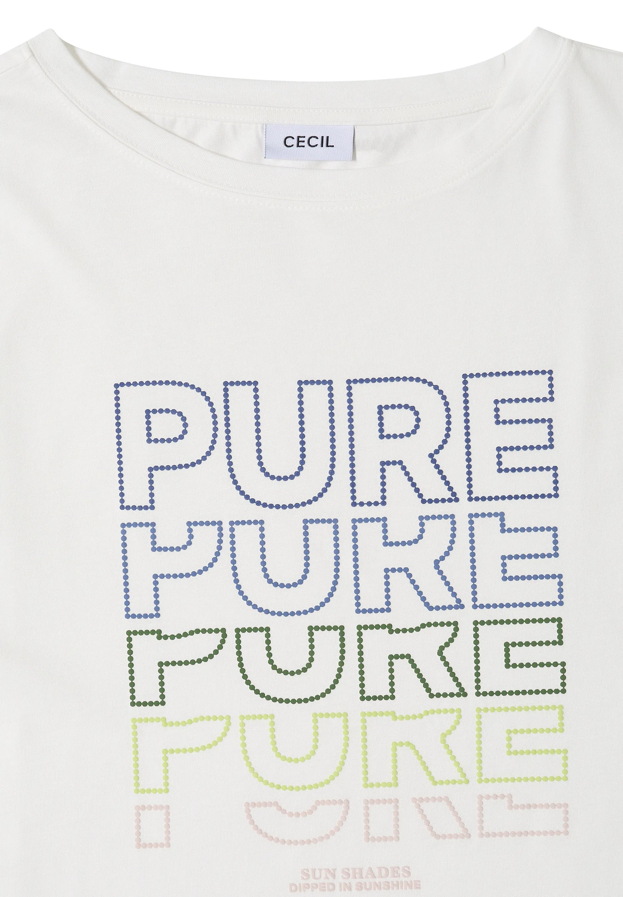 Cecil – T-Shirt mit Boat Neck und Frontprint