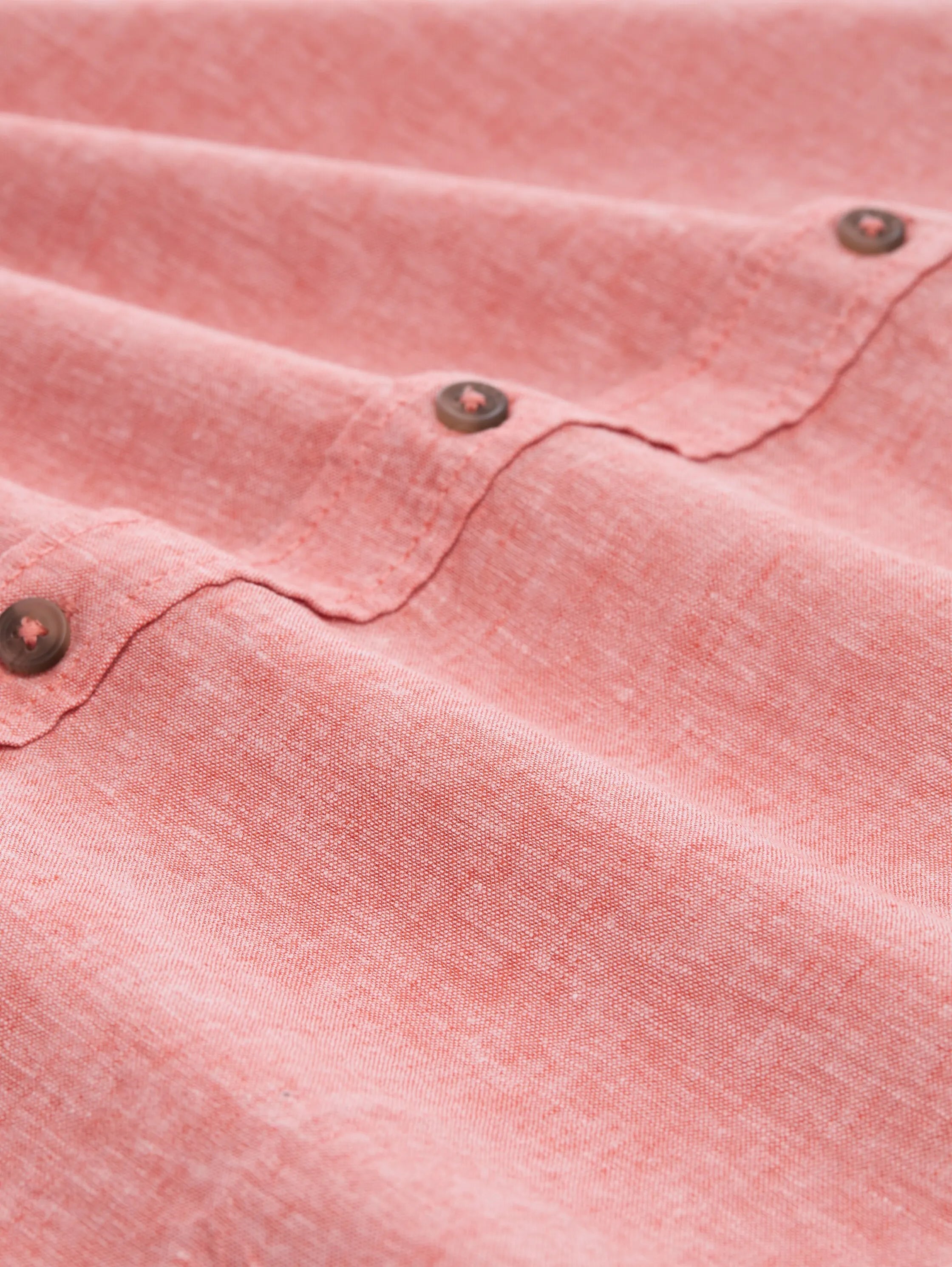 Tom Tailor – Regular Fit Kurzarmhemd mit Leinenanteil