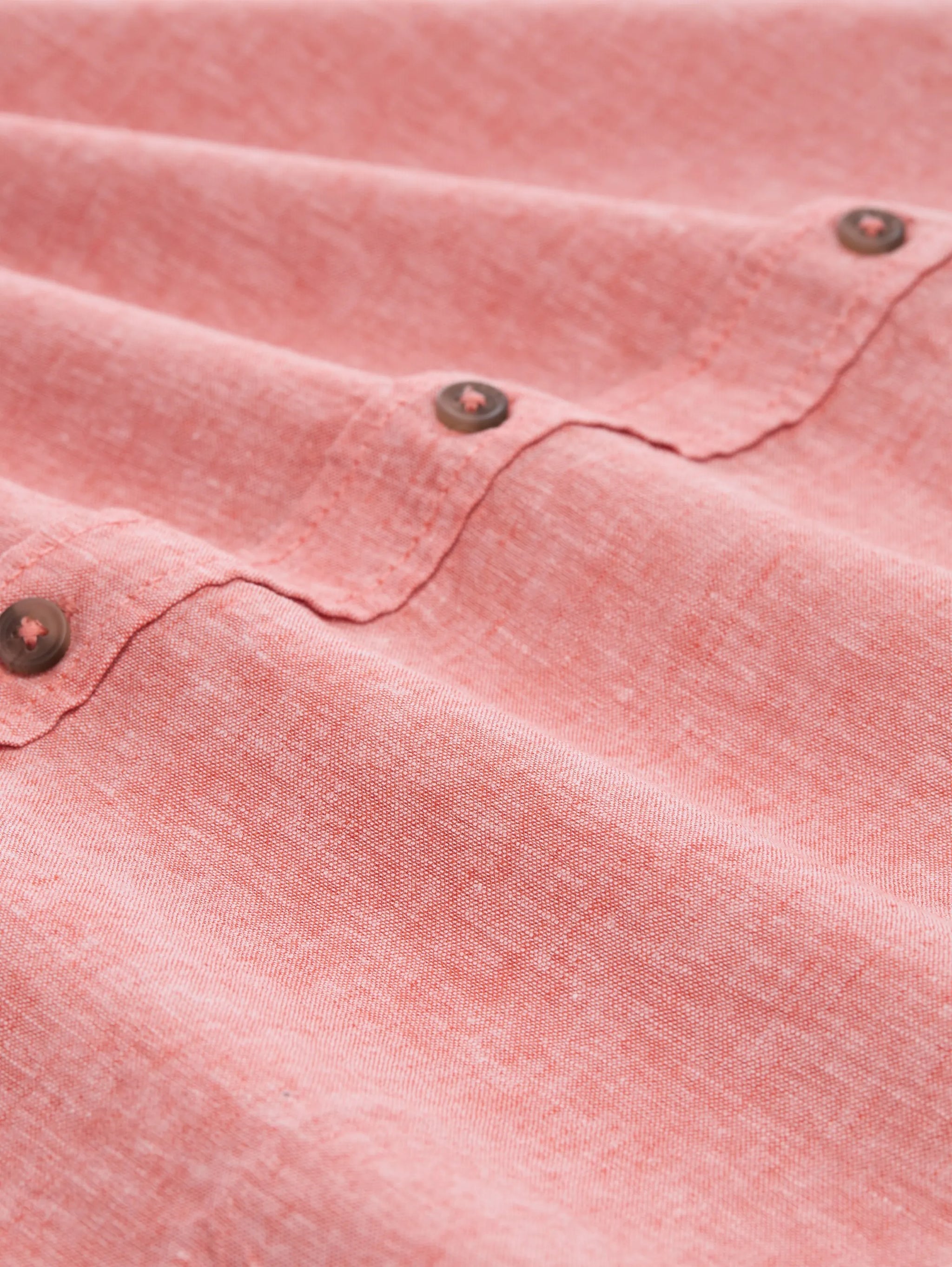 Tom Tailor – Regular Fit Kurzarmhemd mit Leinenanteil
