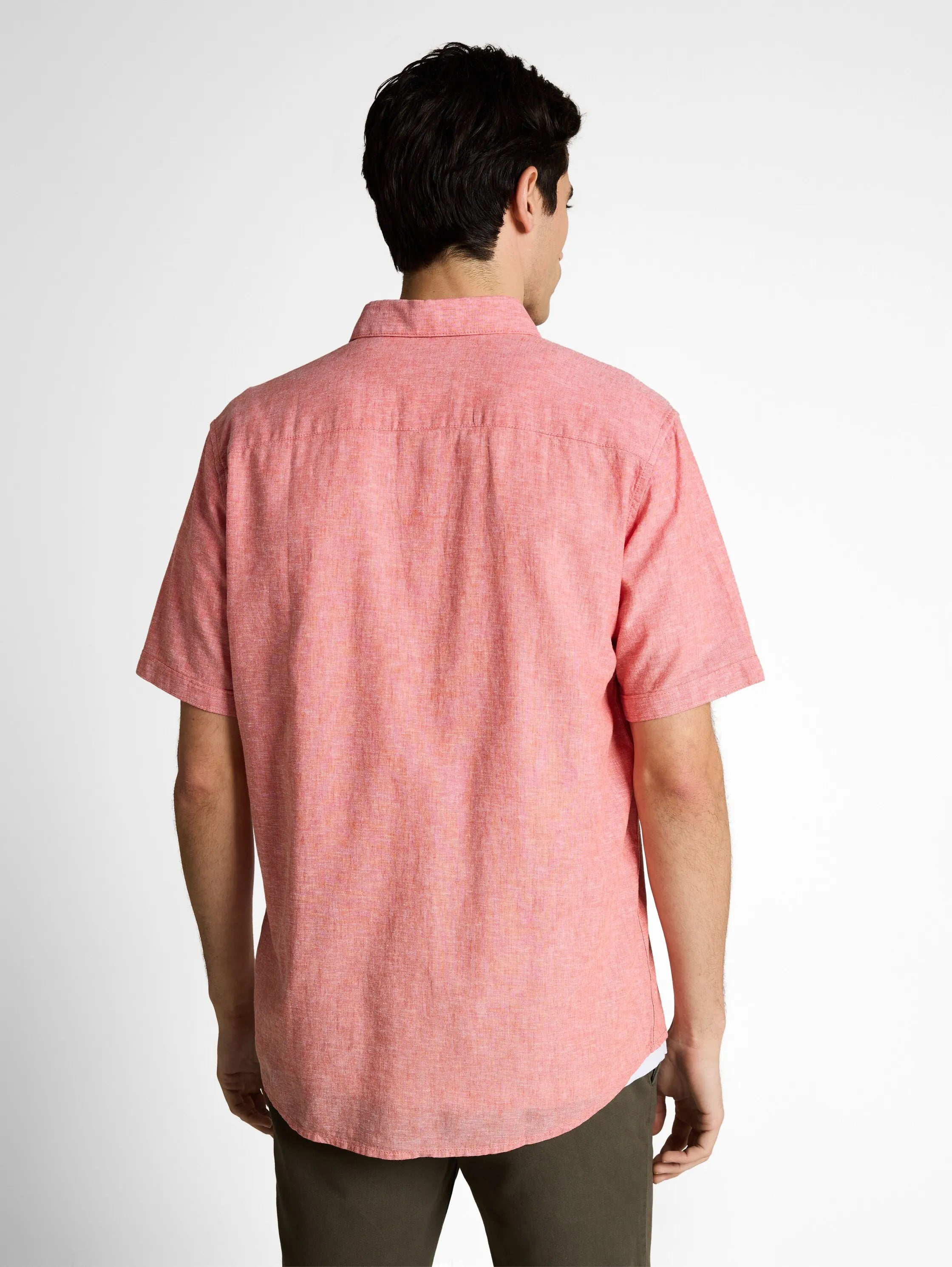 Tom Tailor – Regular Fit Kurzarmhemd mit Leinenanteil