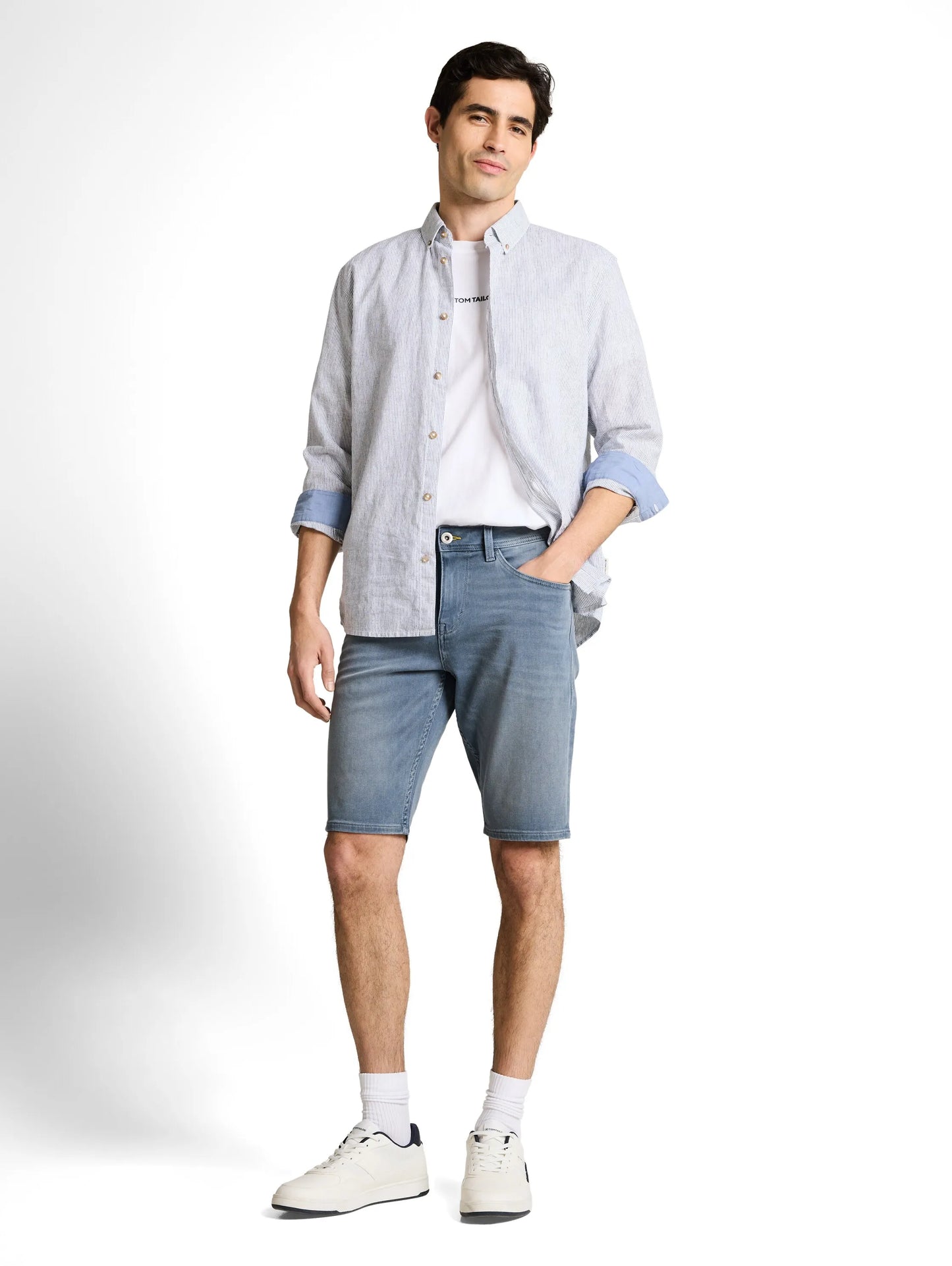 TTJOSH REGULAR SLIM Jeans Shorts mit Superstretch