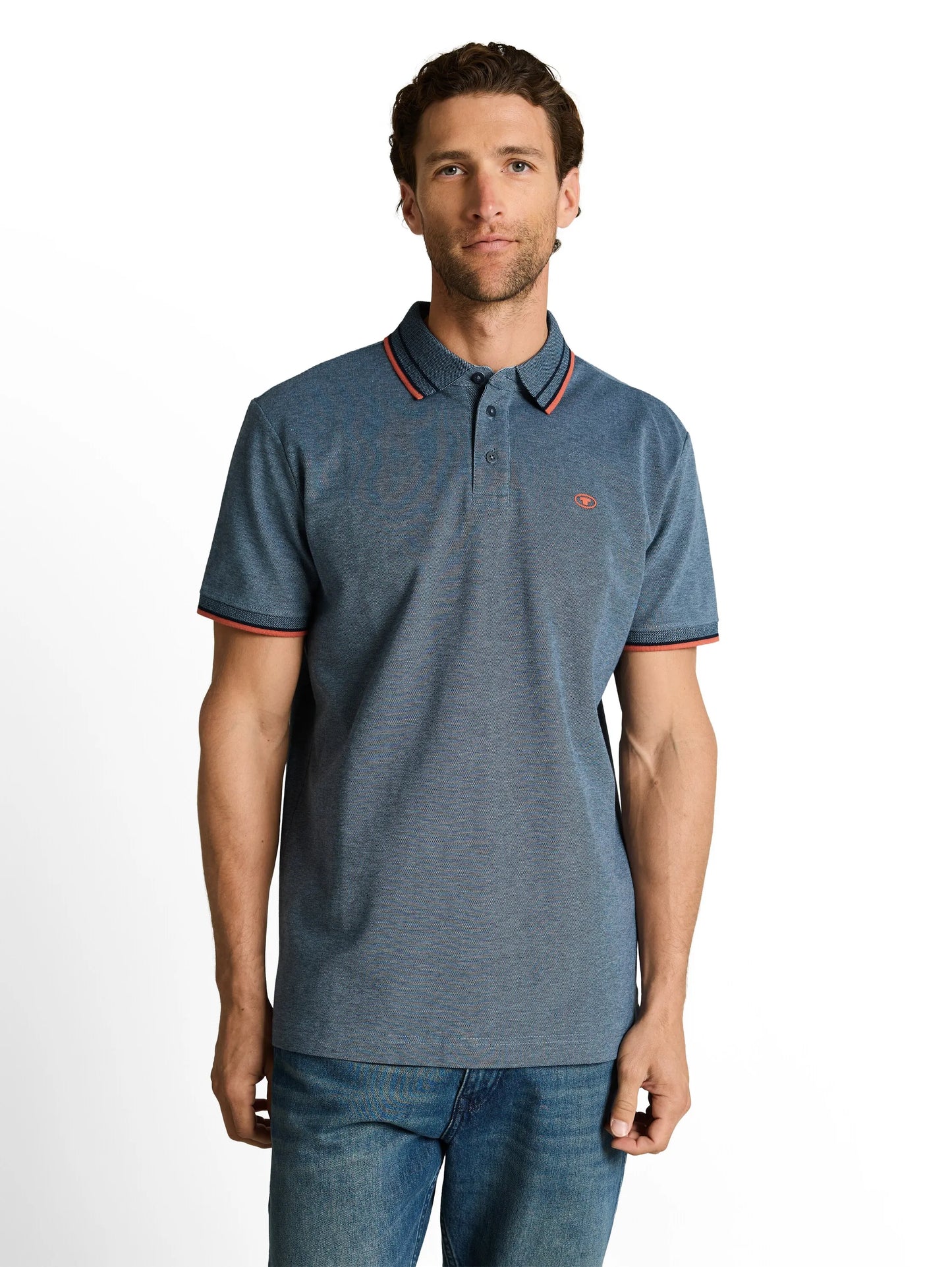 Piqué Poloshirt mit Logo-Print