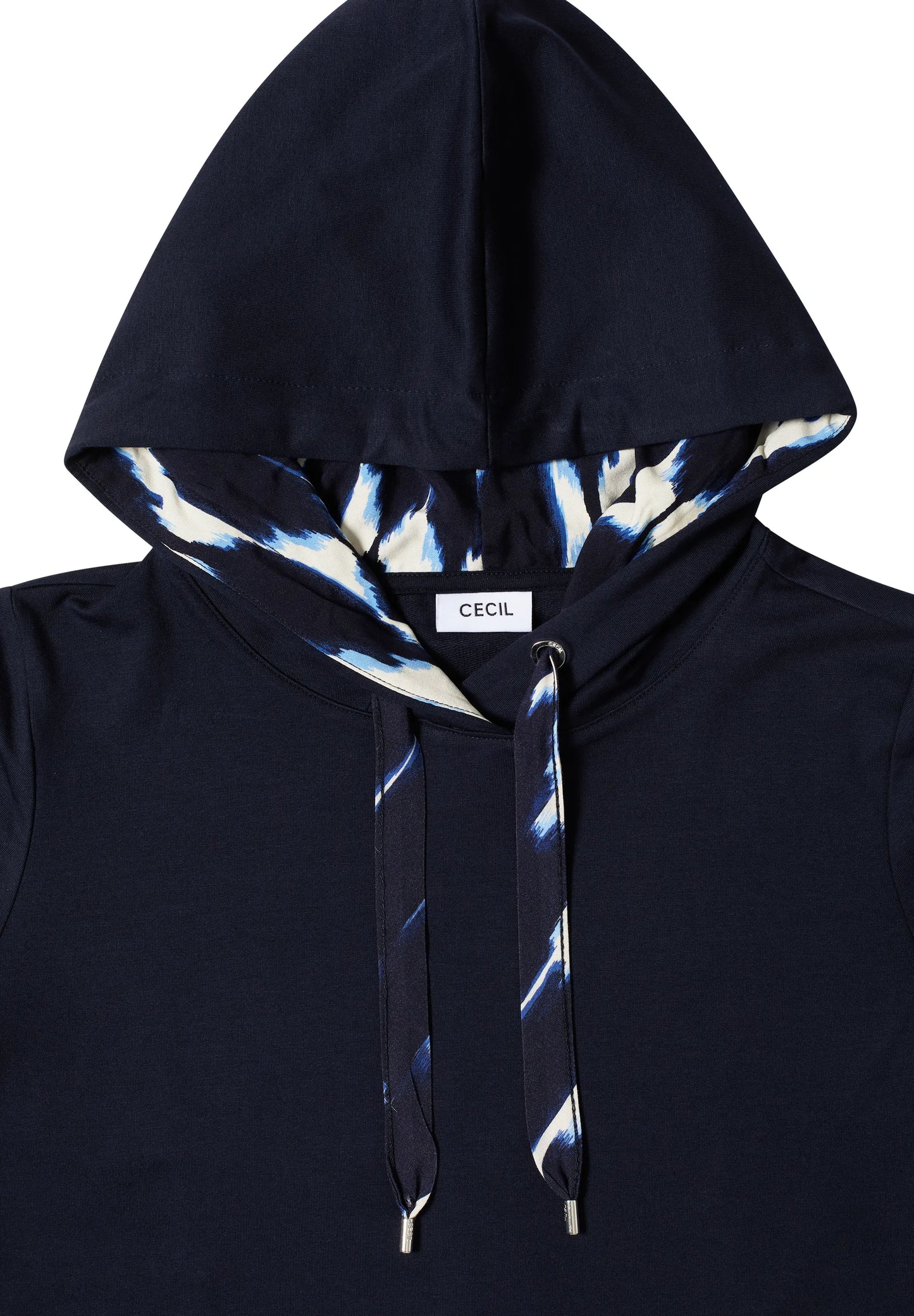 Cecil – 3/4-Arm Shirt mit Kapuze und Printdetails