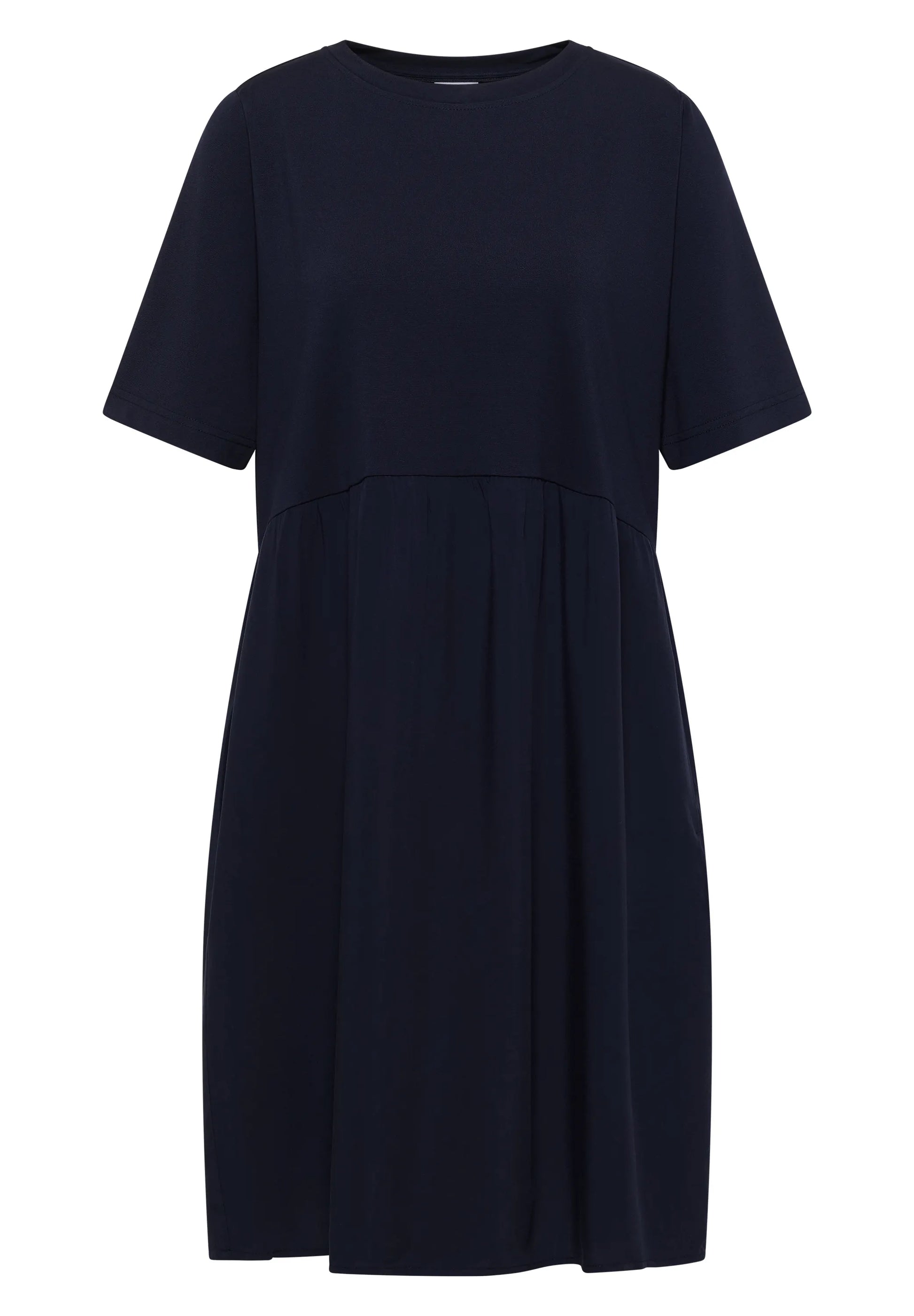 Knielanges Kleid mit Strukturmix