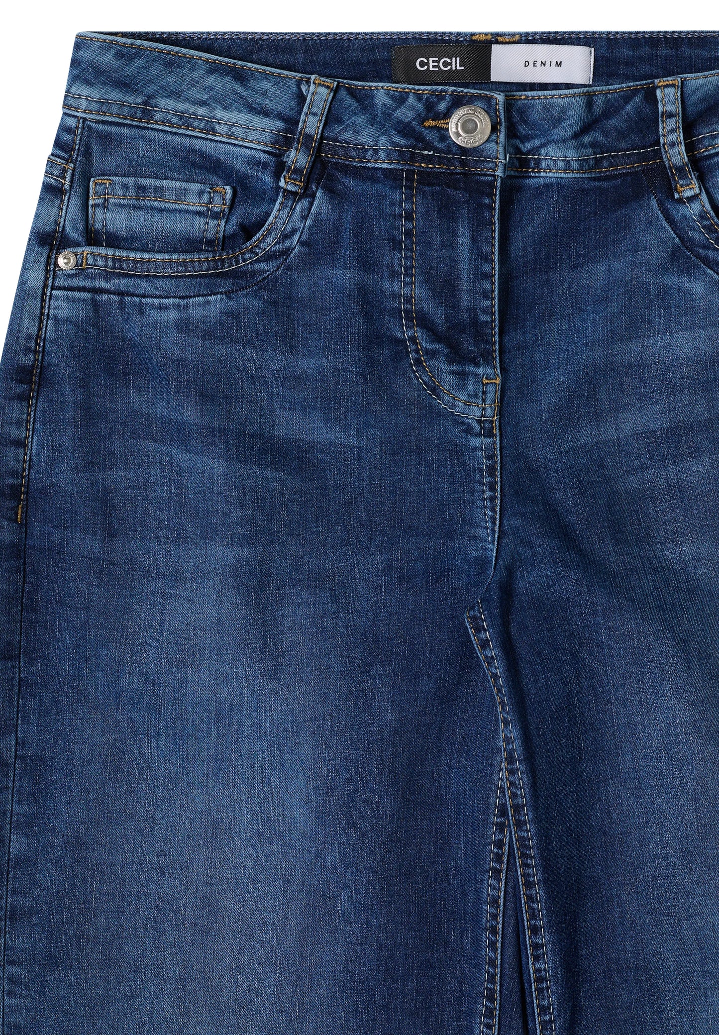 Wide Leg Jeans mit Turn-Up im Leo-Look