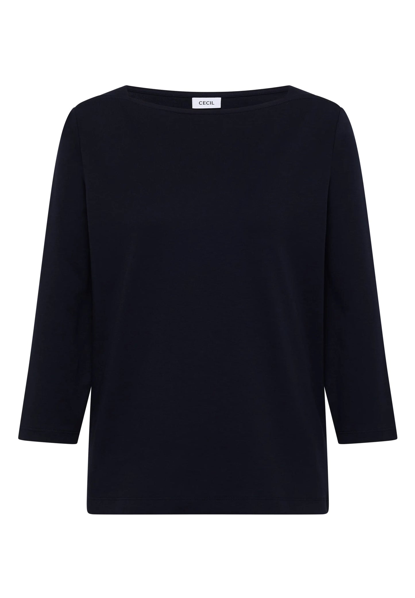 Basic Shirt mit U-Boot-Ausschnitt