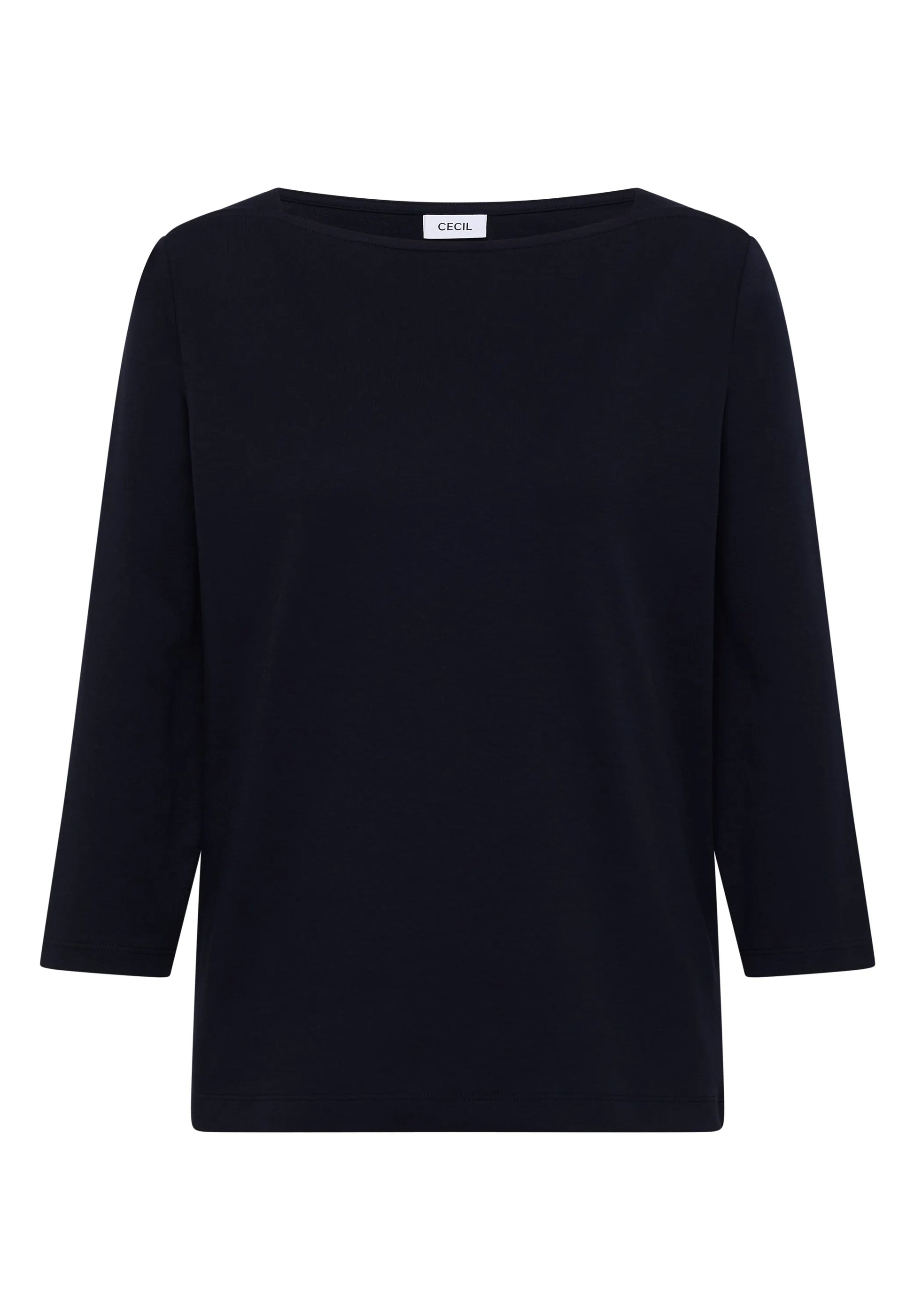 Basic Shirt mit U-Boot-Ausschnitt