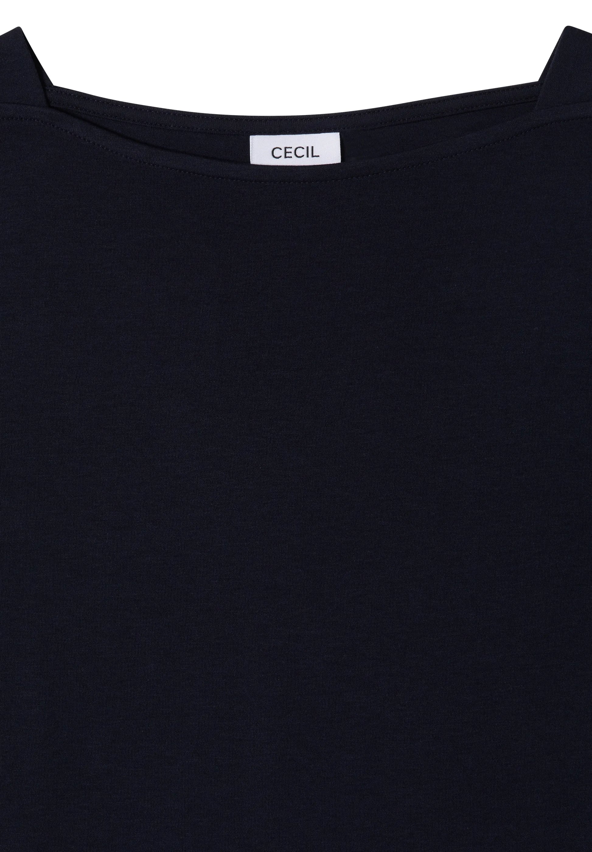 Basic Shirt mit U-Boot-Ausschnitt