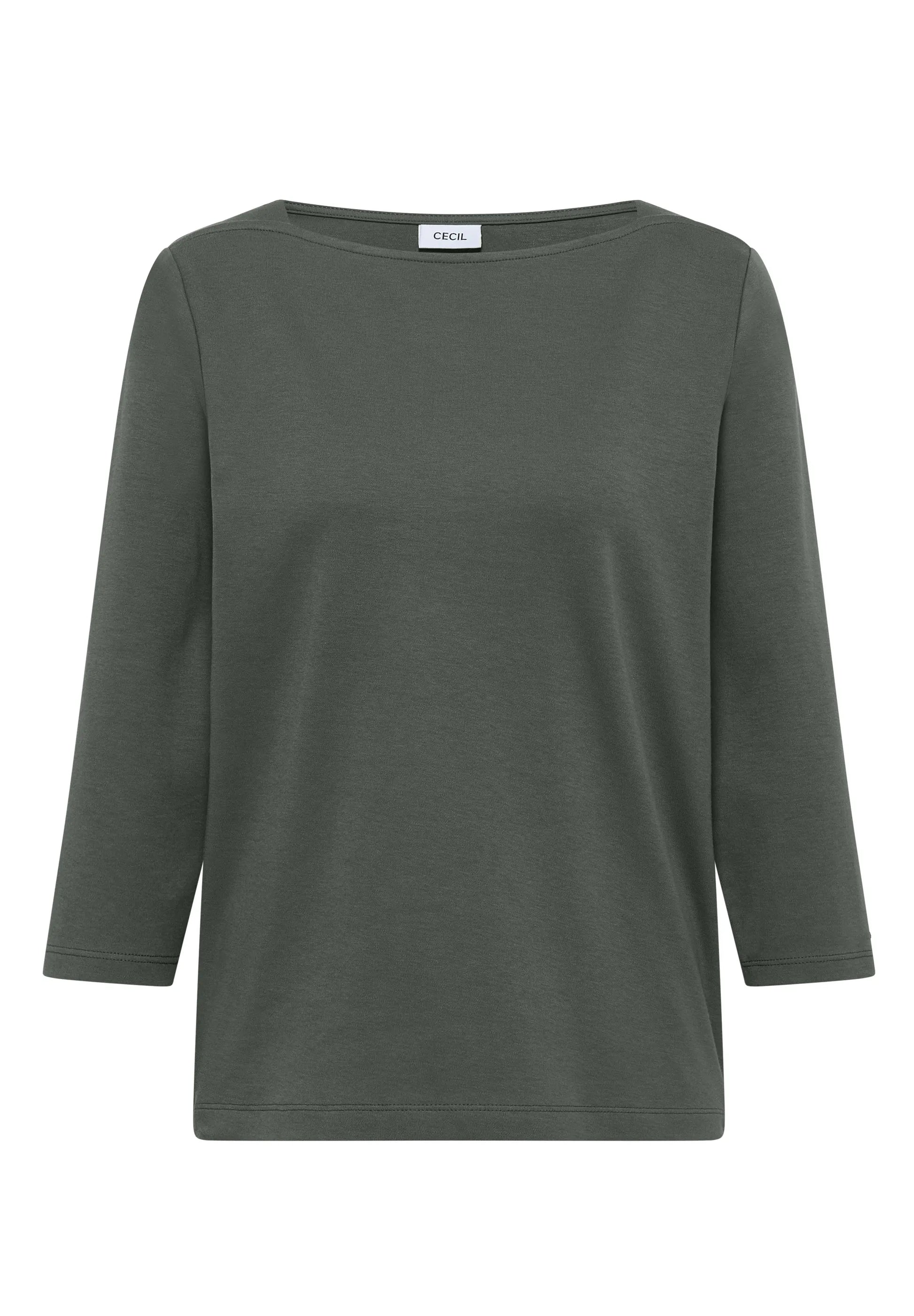 Basic Shirt mit U-Boot-Ausschnitt