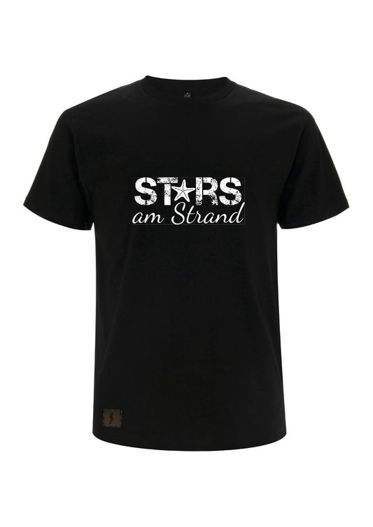 Damen T-Shirt Stars am Strand schwarz