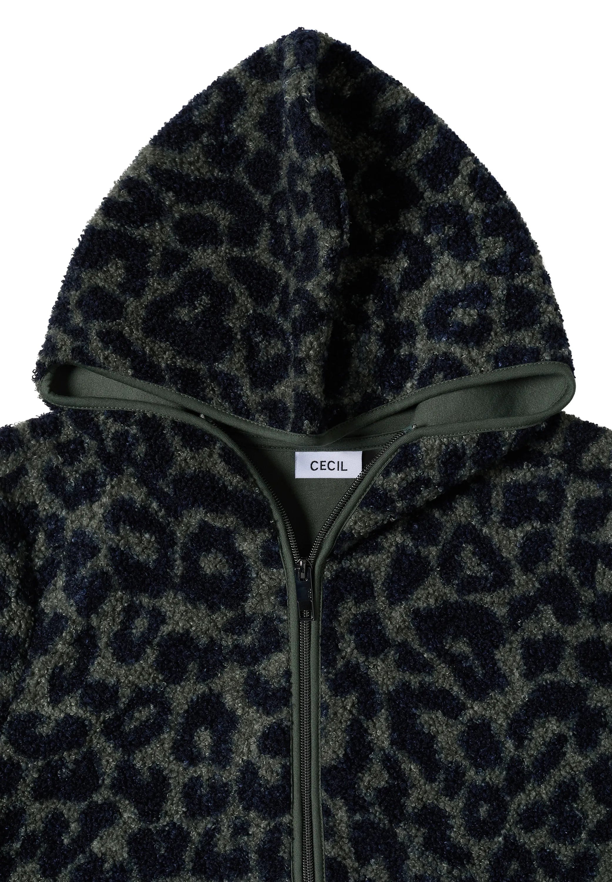 Cecil – Cecil Damen Teddyjacke Leo-Muster