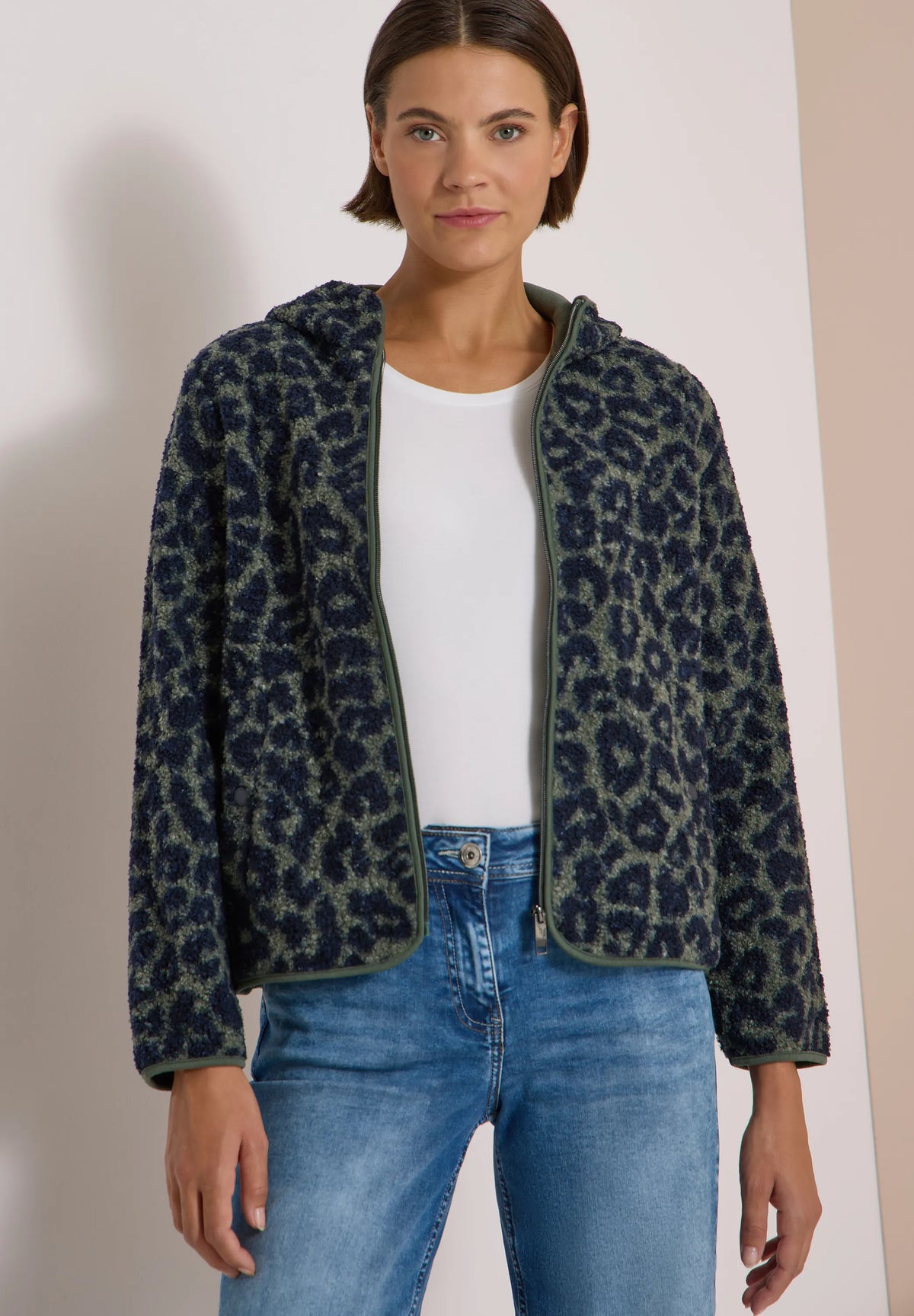 Cecil – Cecil Damen Teddyjacke Leo-Muster