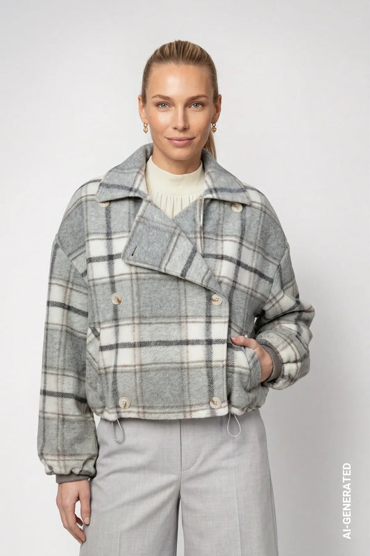 Monari – Monari Damen Jacke mit Karomuster