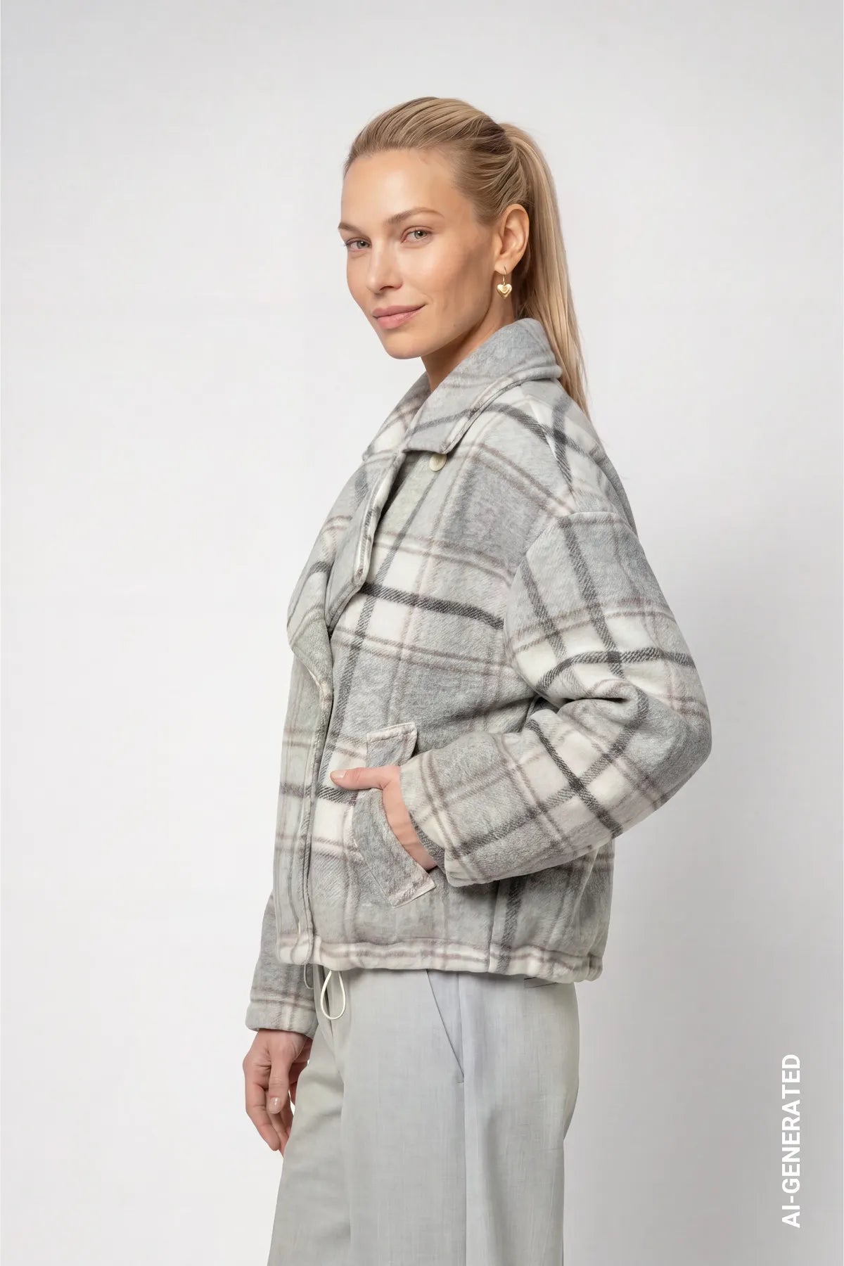 Monari – Monari Damen Jacke mit Karomuster