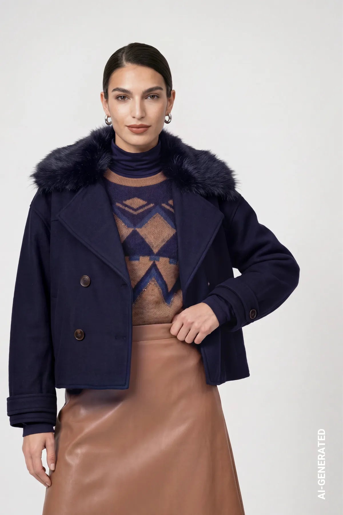 Jacke mit Wolloptik
