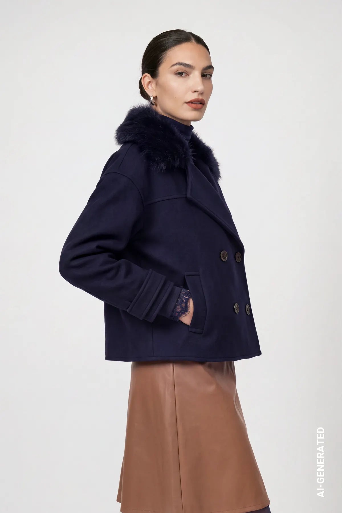 Monari – Monari Damen Jacke mit Wolloptik