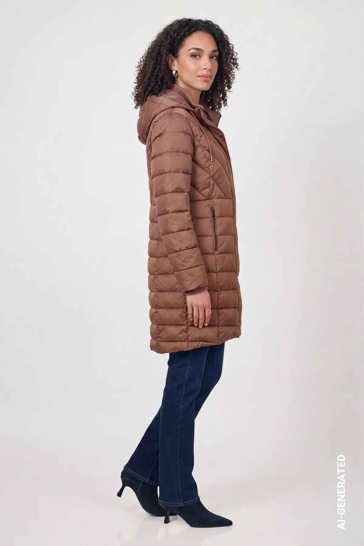 Monari – Monari Damen Stepp-Mantel mit Kapuze