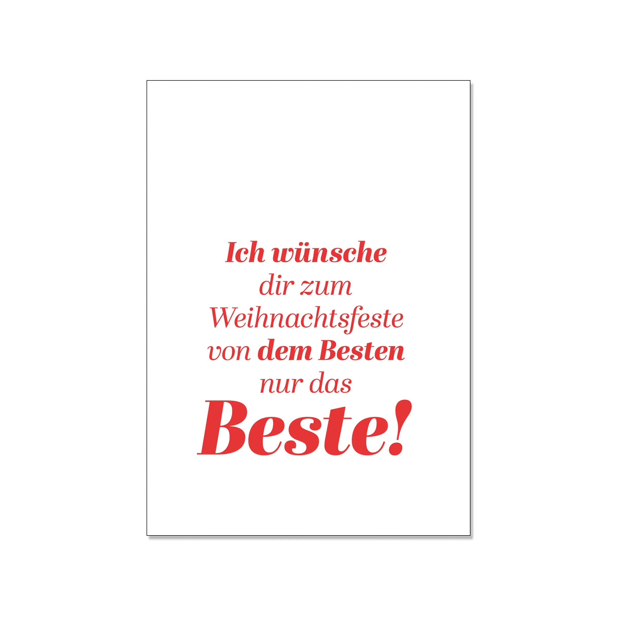 1730 Hamburg – Postkarte hoch Nur das Beste