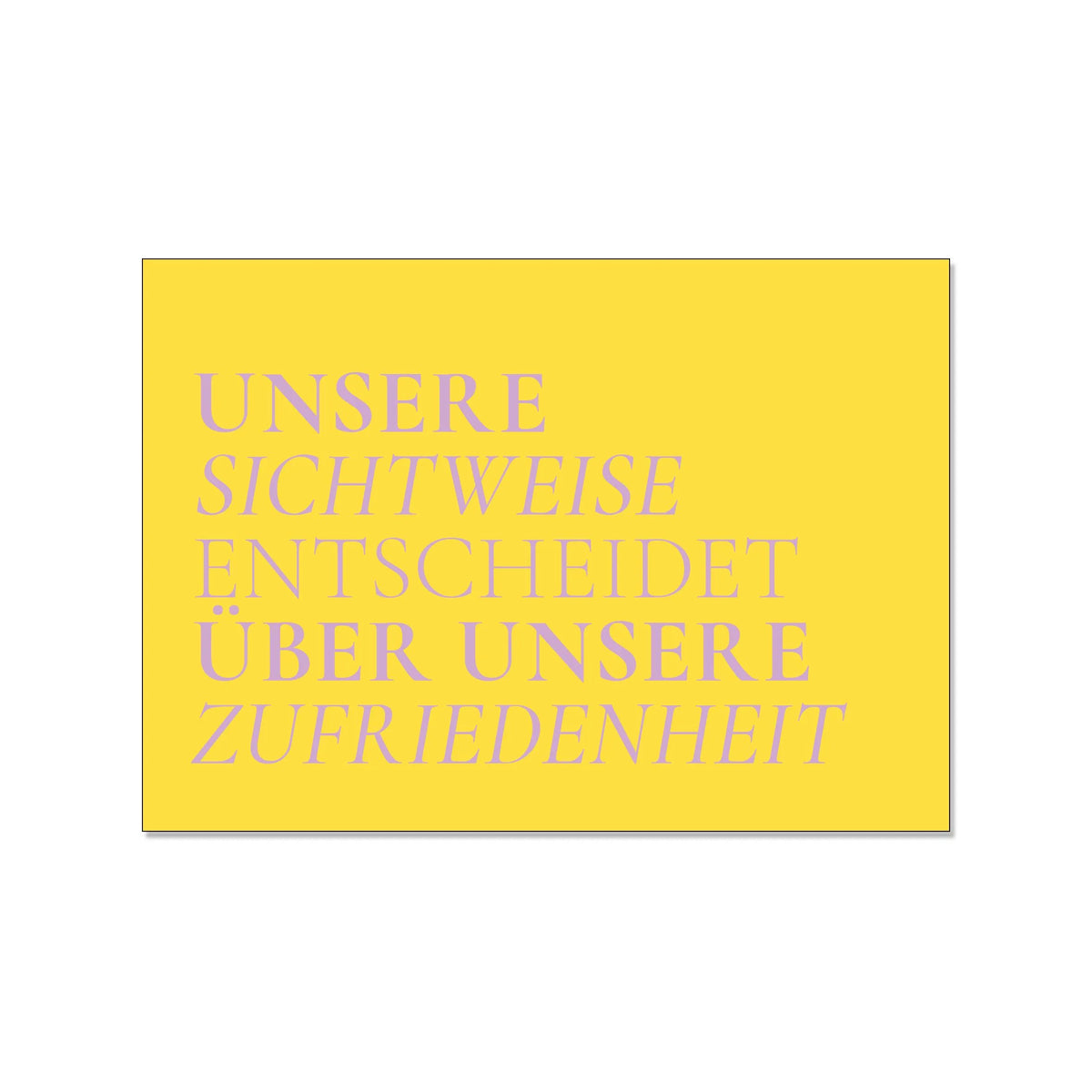 Postkarte, Unsere Sichtweise