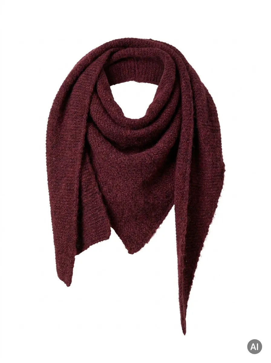 Kurt Kölln – Zwillingsherz Damen Bordeauxroter Strickschal