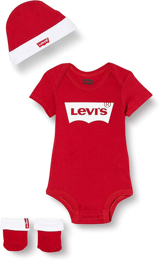 Levis Kids Bodysuit Hat Bootie Set