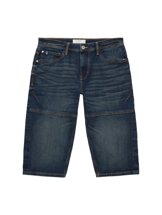 Tom Tailor Herren Shorts Morris Overknee blau