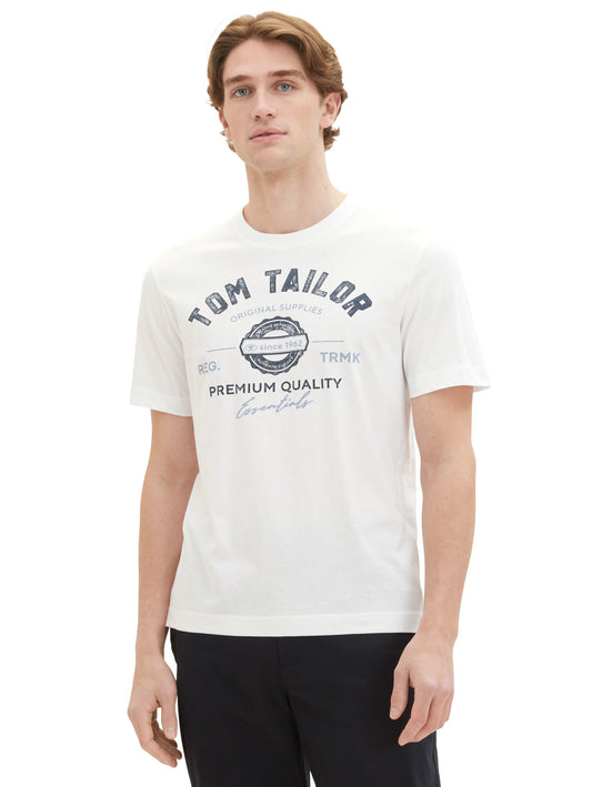 Tom Tailor Herren T-Shirt weiß