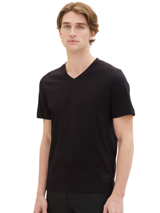 Tom Tailor Herren T-Shirt 2er Pack schwarz