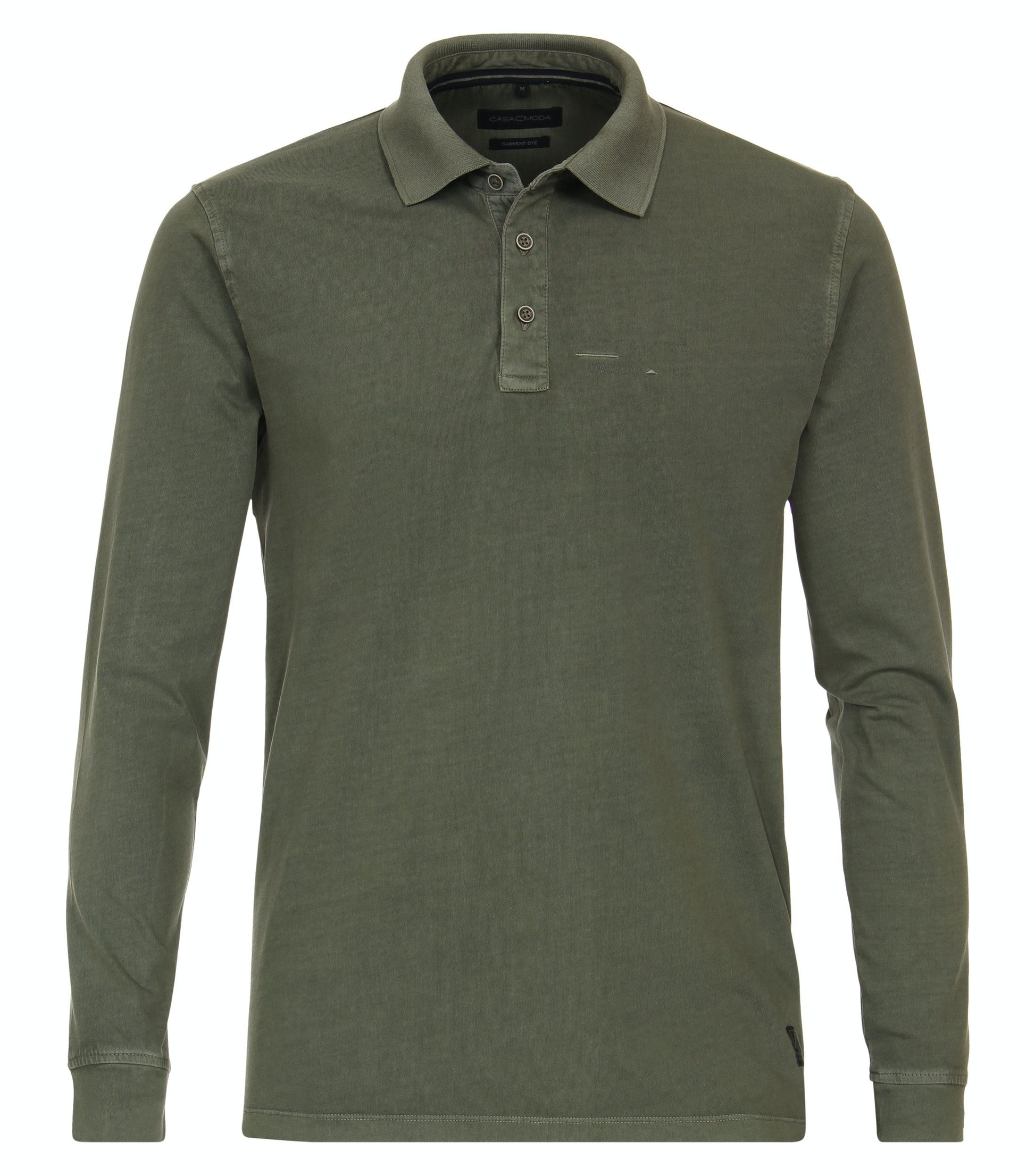 Casa Moda Herren Polo-Shirt Langarm grün
