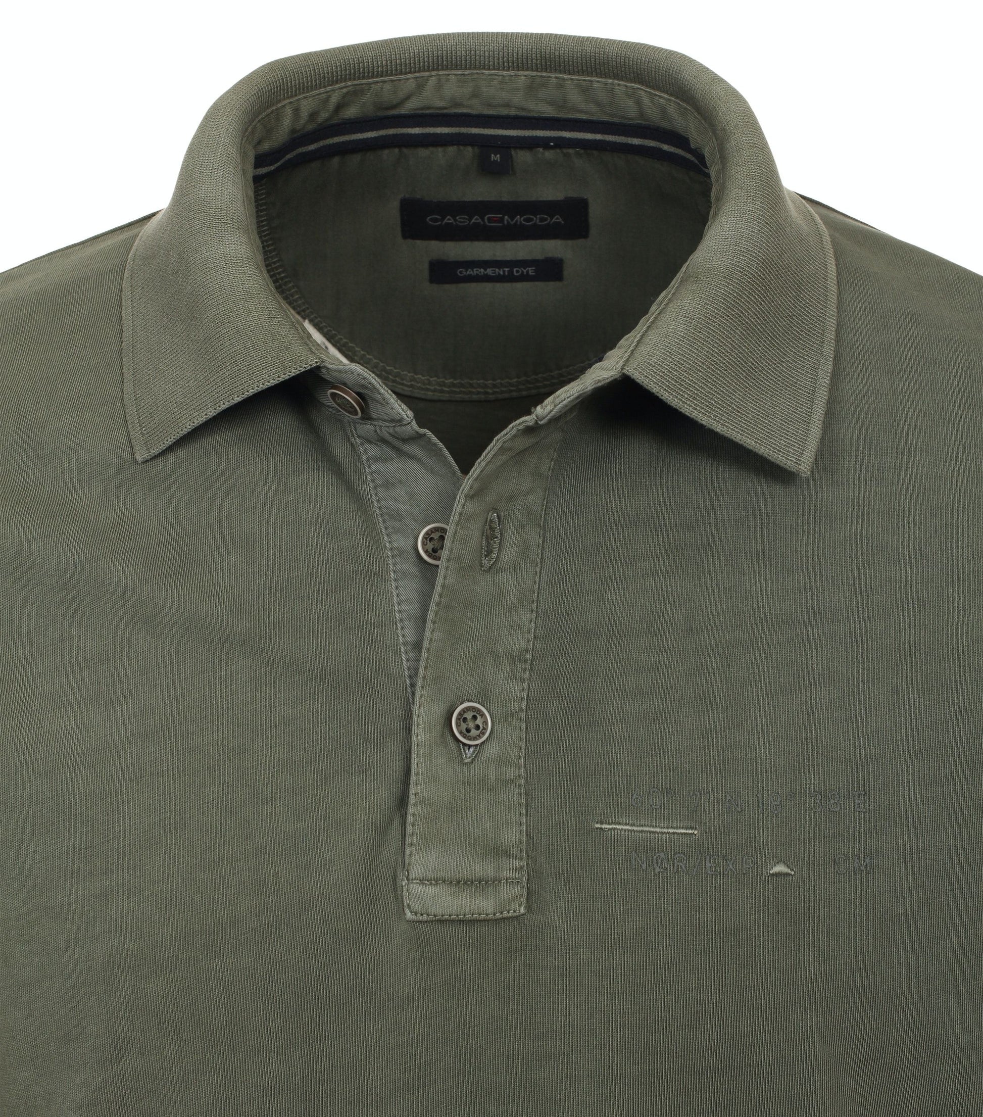 Casa Moda Herren Polo-Shirt Langarm grün