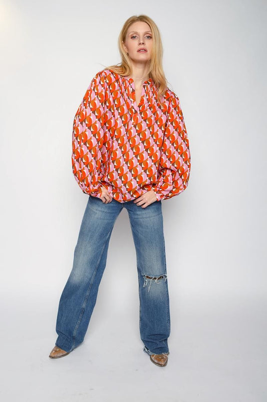 Emily van den Bergh Damen Bluse orange