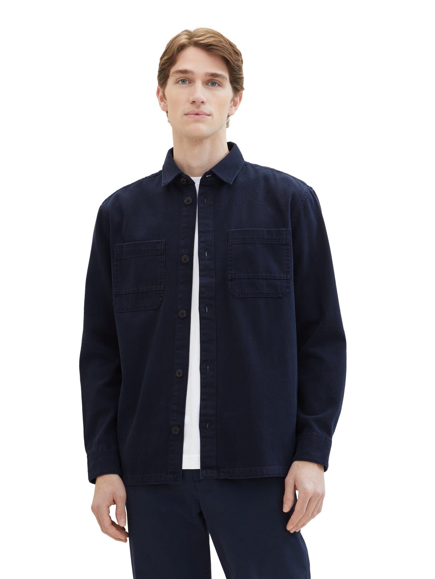 Tom Tailor Herren Twill Overshirt Hemd