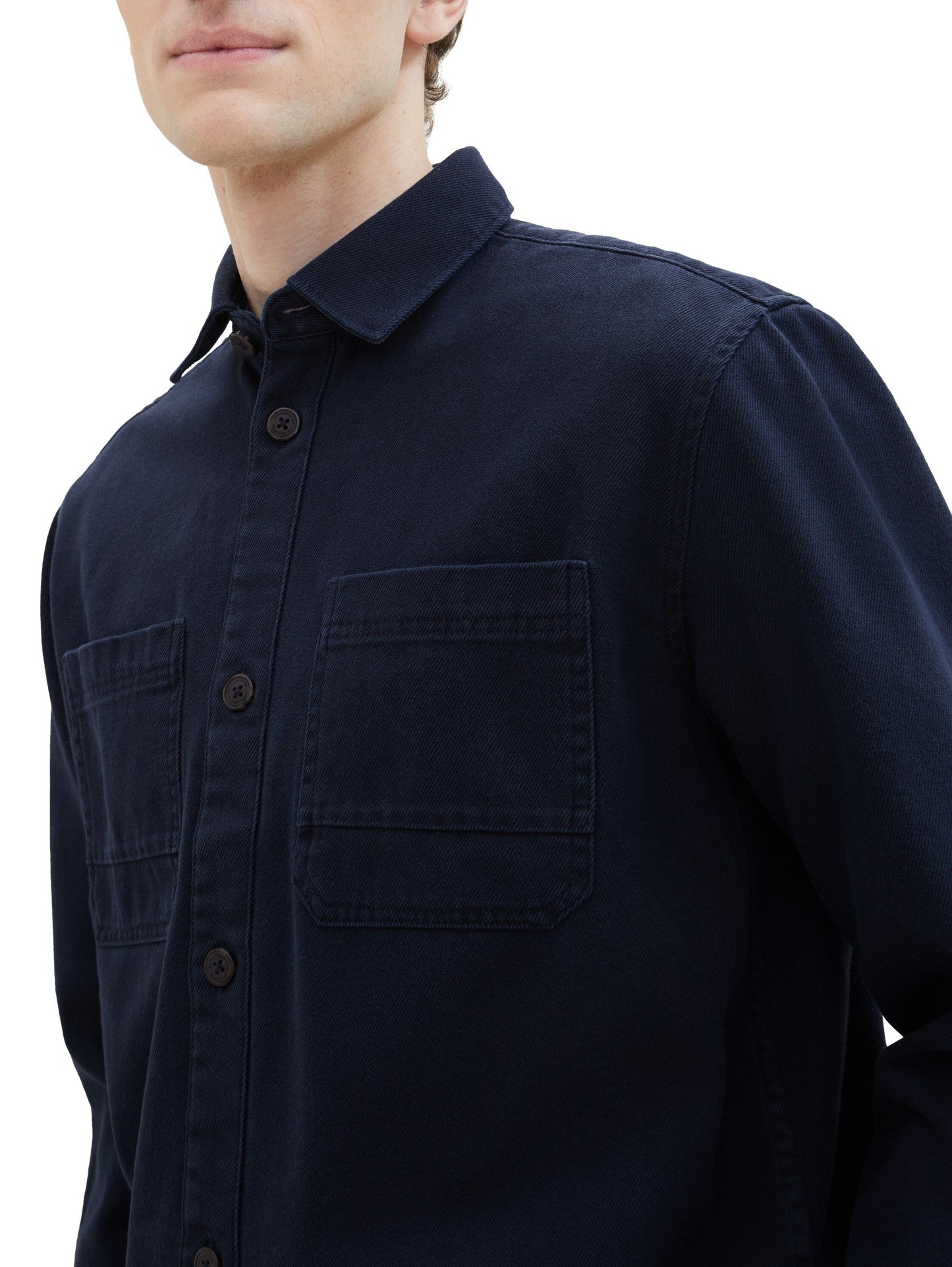 Tom Tailor Herren Twill Overshirt Hemd