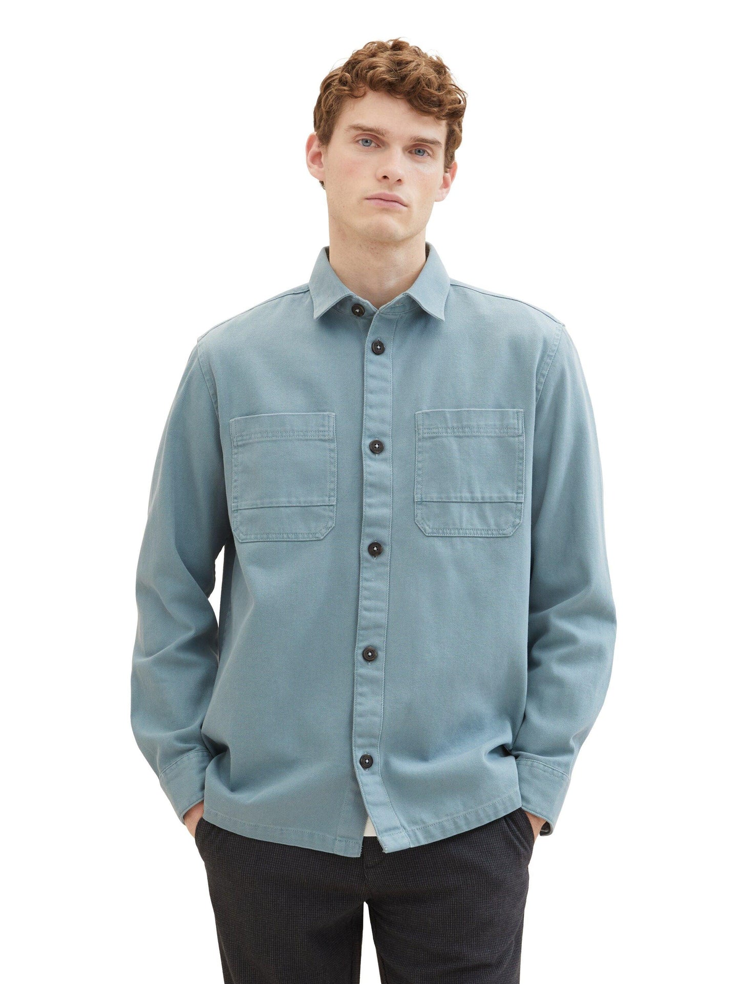 Tom Tailor Herren Twill Overshirt Hemd - Jaacks Fashion