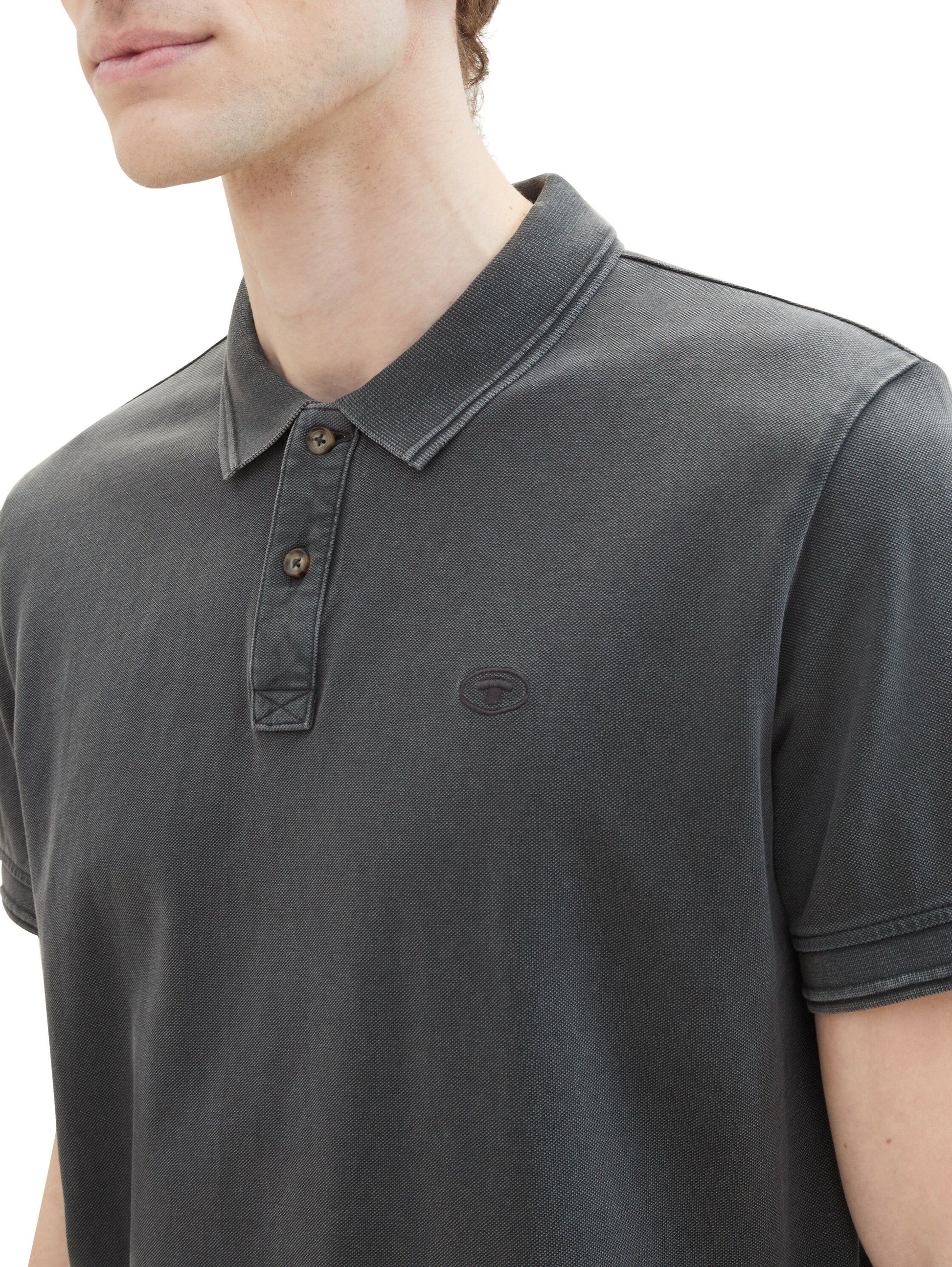 Poloshirt mit Logo Stickerei schwarz