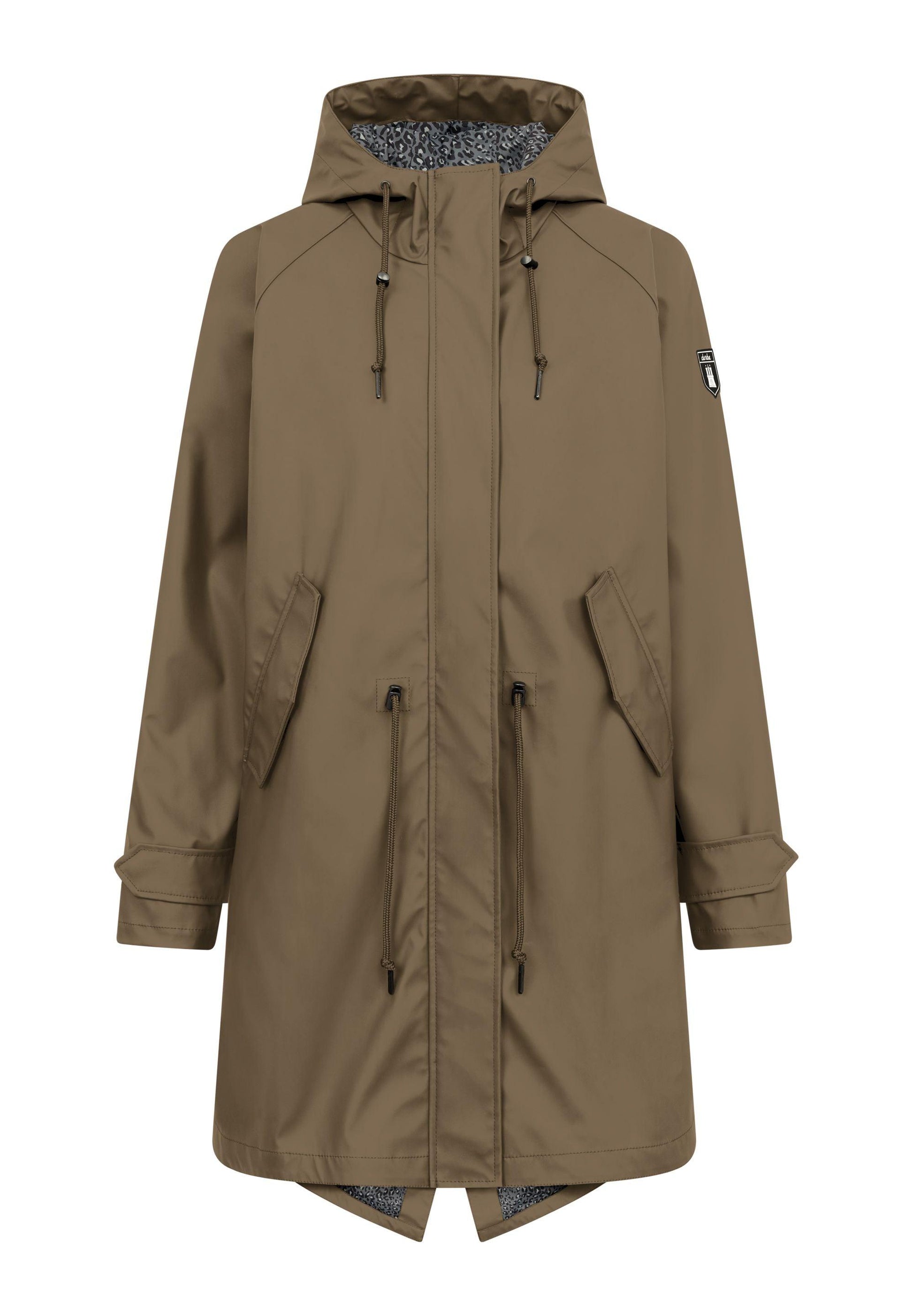 Derbe Regenjacke Regenparka Oliv Damen Friese Derbe Regenmantel