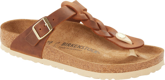 Birkenstock Damen Schuh Gizeh Braided LEOI braun