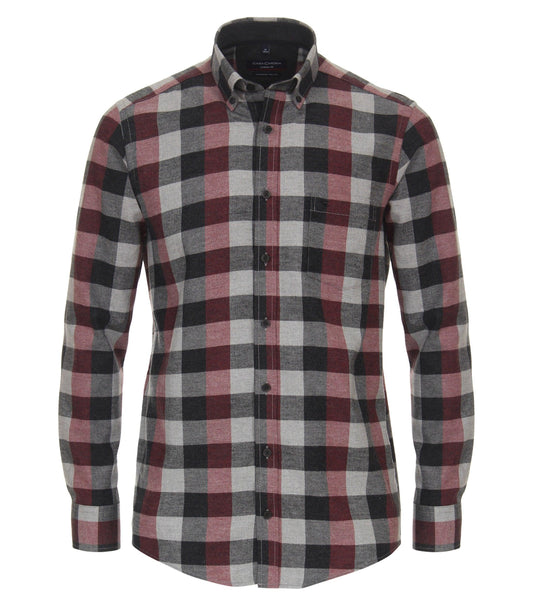 Casa Moda Herren Flanellhemd rot