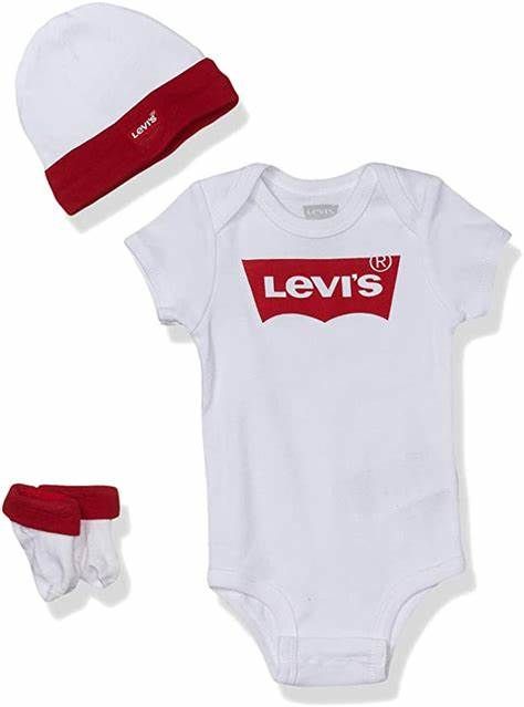 Levis Kids Bodysuit Hat Bootie Set