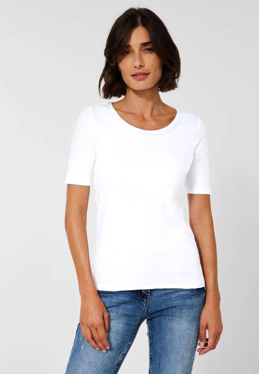 Cecil Damen T-Shirt in Unifarbe - Jaacks Fashion