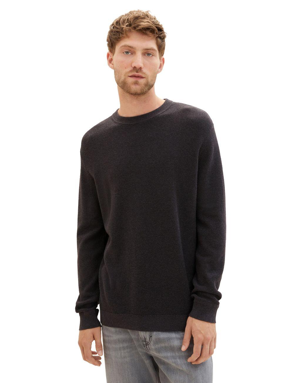 Tom Tailor Herren Strickpullover mit Struktur - Jaacks Fashion