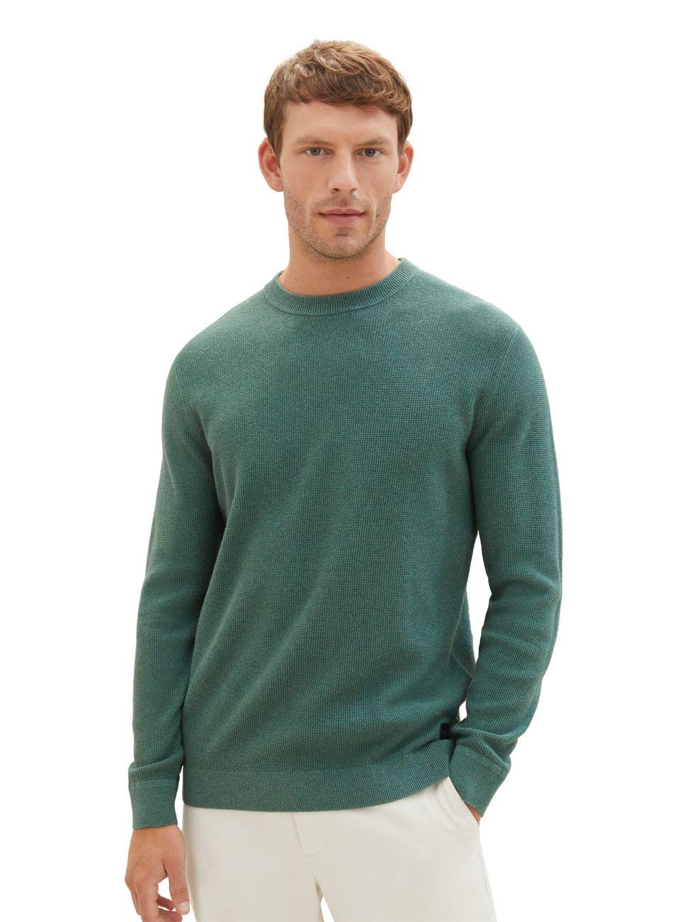 Tom Tailor Herren Strickpullover mit Struktur - Jaacks Fashion