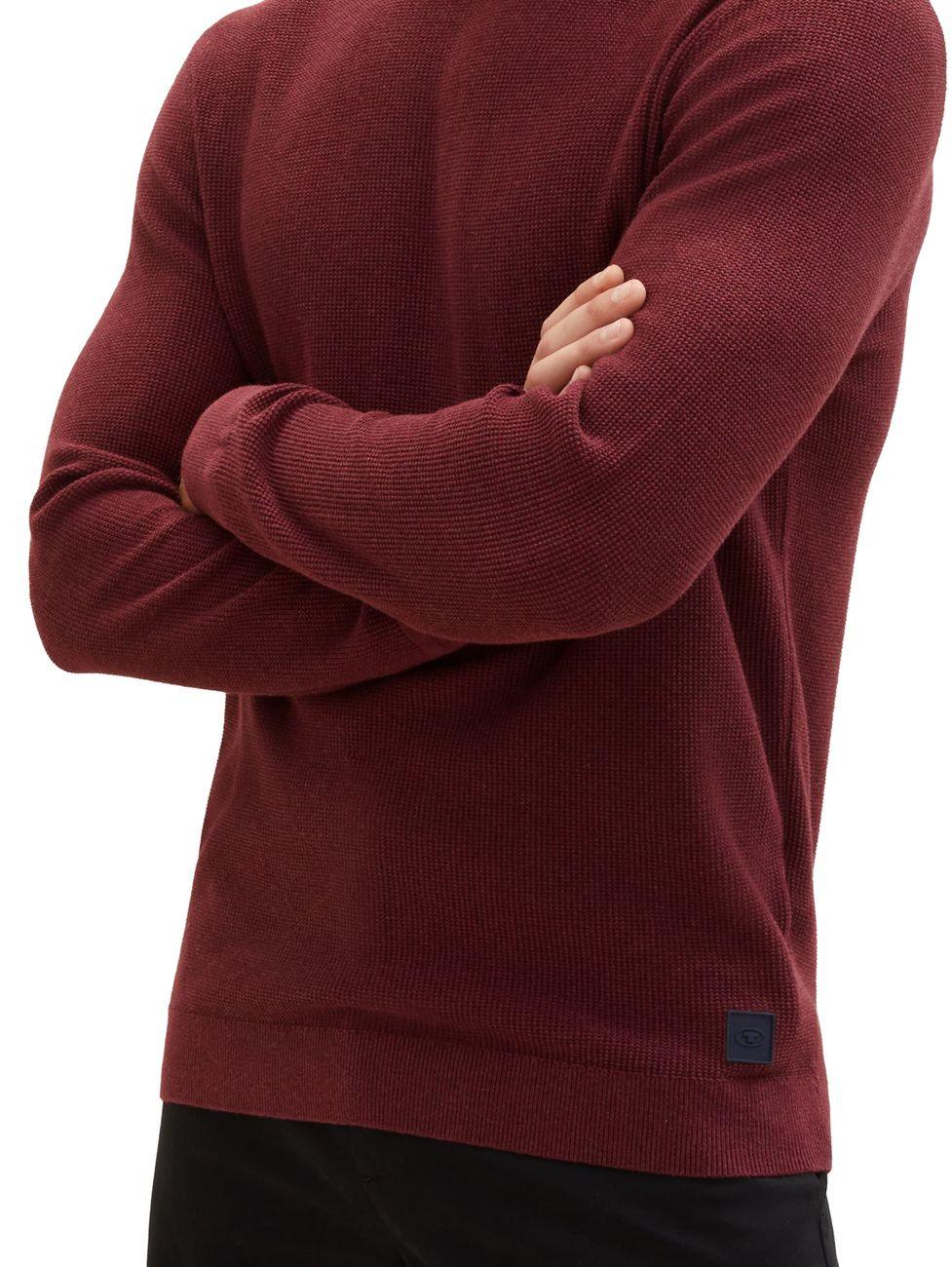 Tom Tailor Herren Strickpullover mit Struktur - Jaacks Fashion